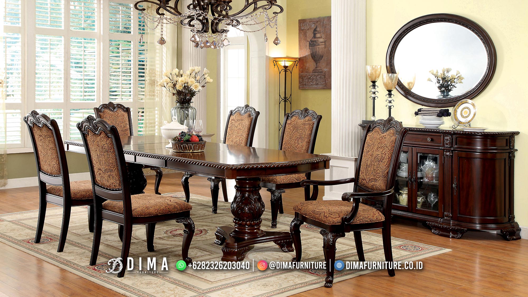 Jual Meja Makan Mewah Jati Furniture Jepara Solid Wood Quality BM100