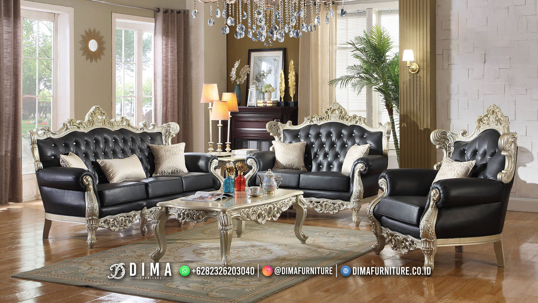 Jual Sofa Ruang Tamu Mewah Kursi Jaguar Asli Furniture Jepara BM95