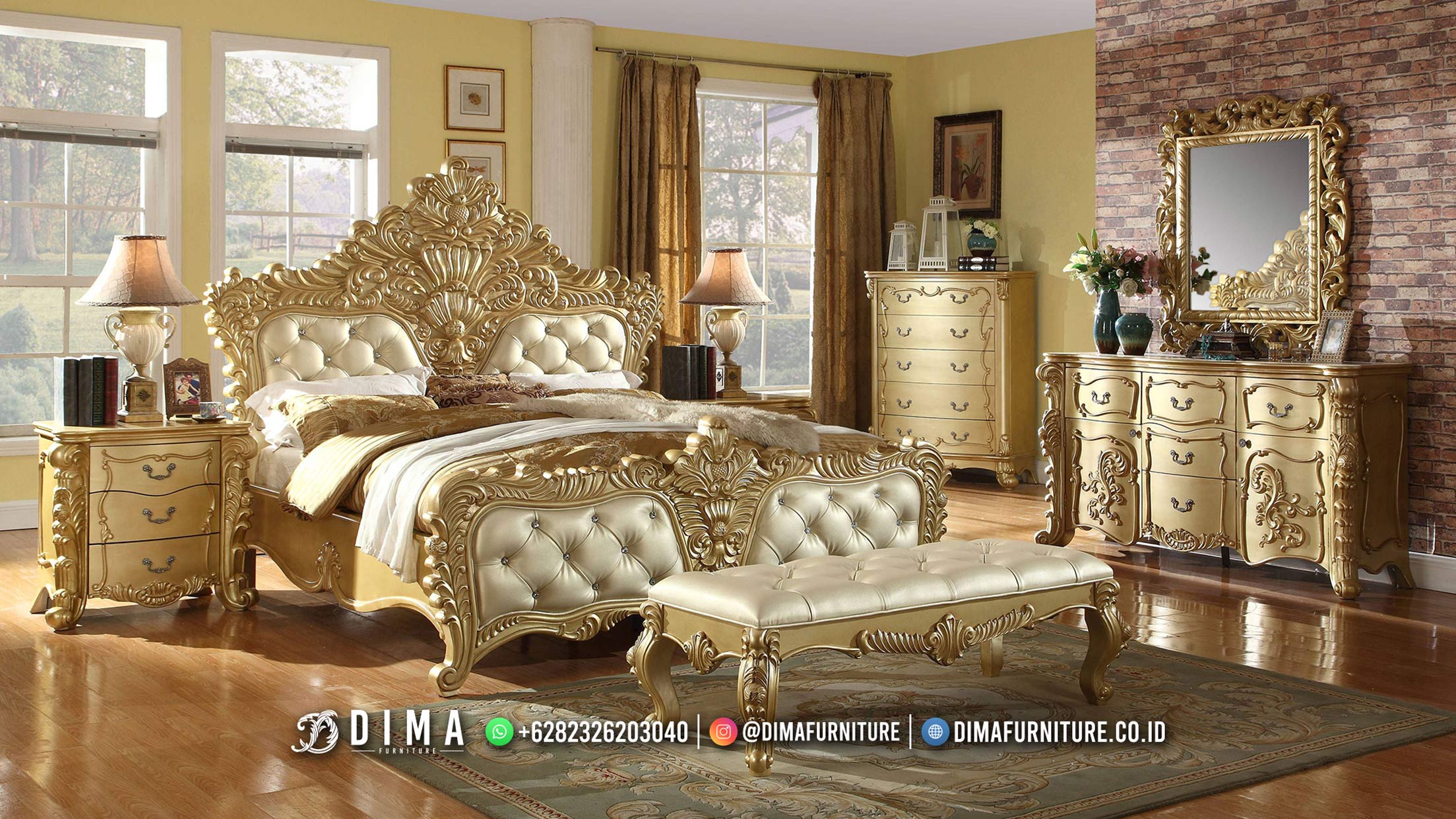 Glamours Sophia Kamar Set Klasik Mewah Ukiran Jepara New Arrival BM155