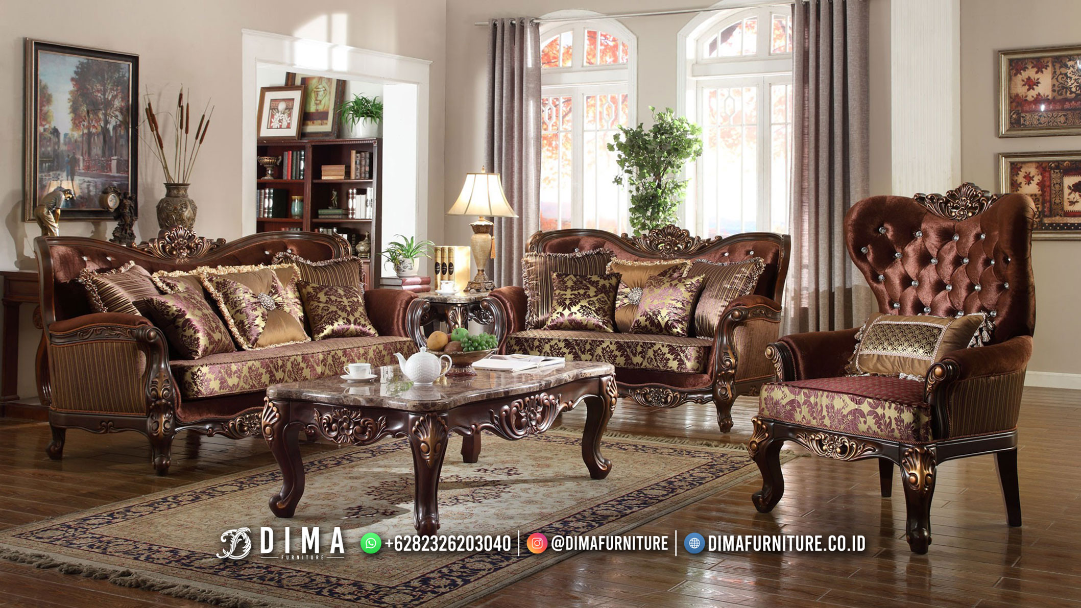 Absolute Set Sofa Tamu Mewah Royals Classic Furniture Medan BM200