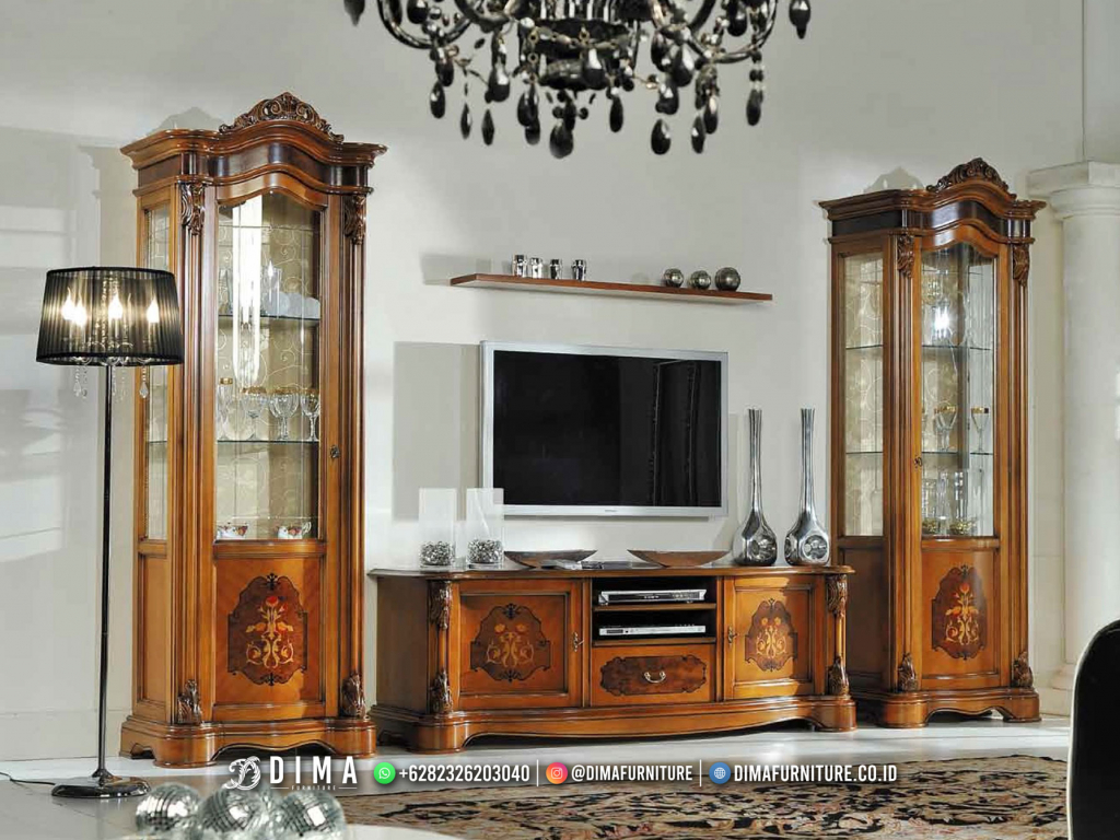 Furniture Termurah Jepara Bufet TV Mewah Set Lemari Hias Cantik BM247