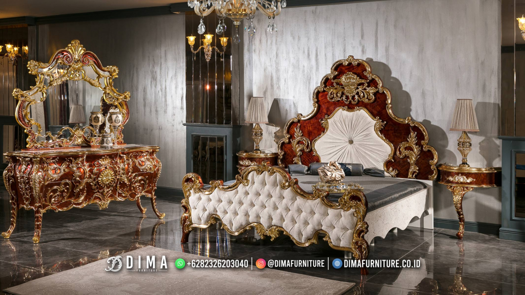 Glamours Carving Style Tempat Tidur Mewah, Dipan Kamar Set Sultan BM250