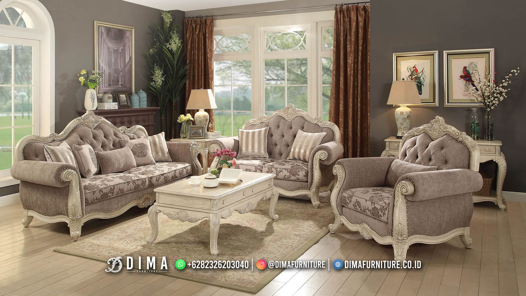 Harga Sofa Tamu Mewah Terbaru Classic Vintage Luxury BM263
