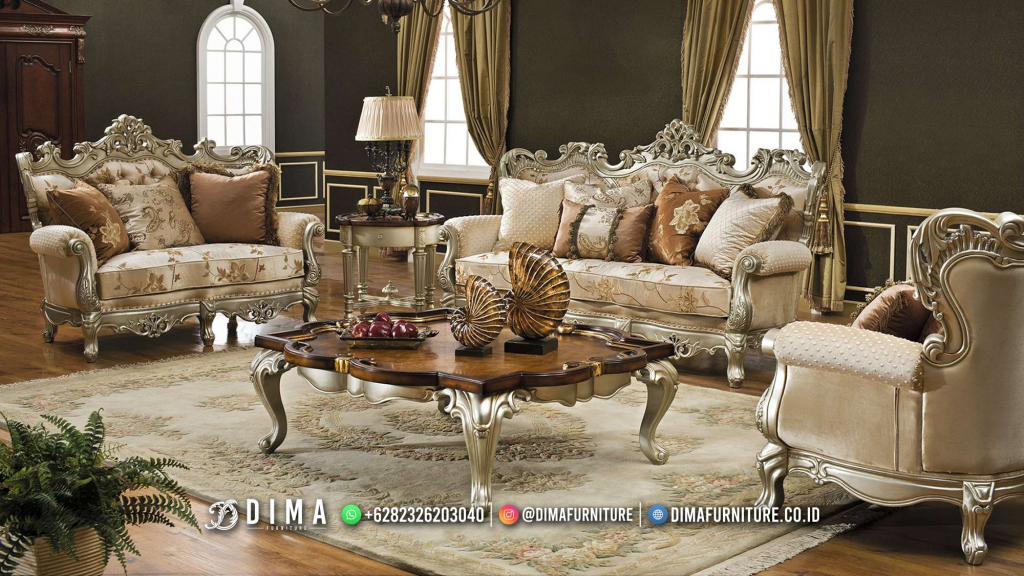 Kursi Sofa Ruang Keluarga Desain Mewah Etnic Modern BM233