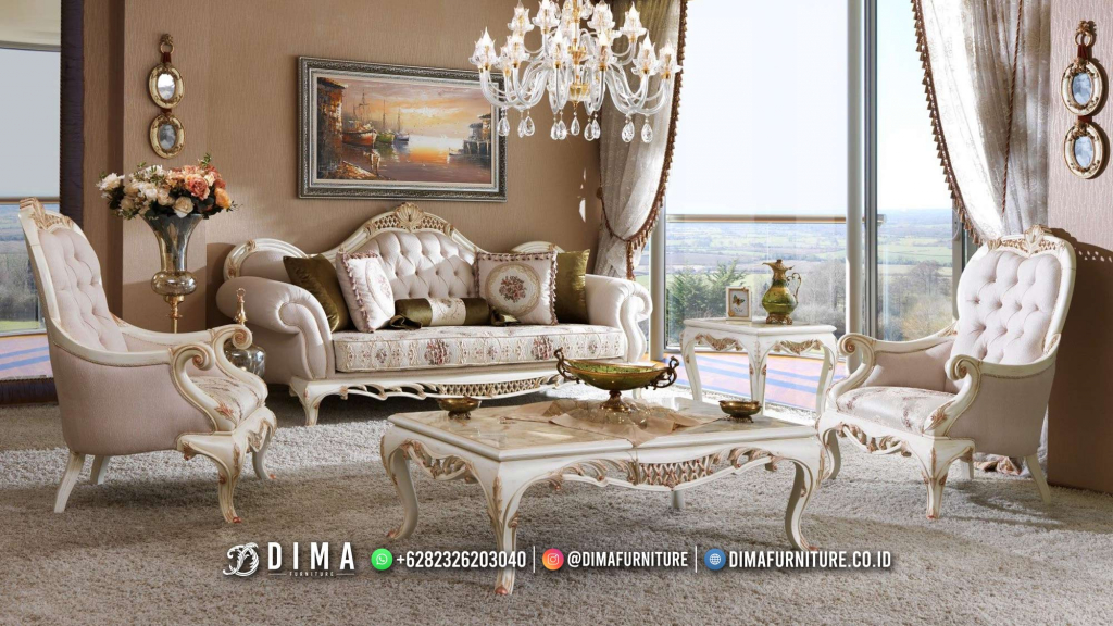 Shabby Luxury Eropa Sofa Tamu Mewah Jepara Terbaru Harga Murah BM234