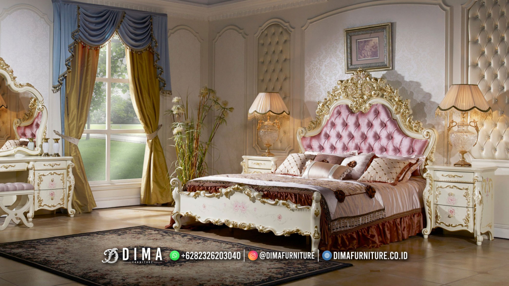 Tempat Tidur Jepara Mewah, Kamar Set Dipan Jok Glamours BM208
