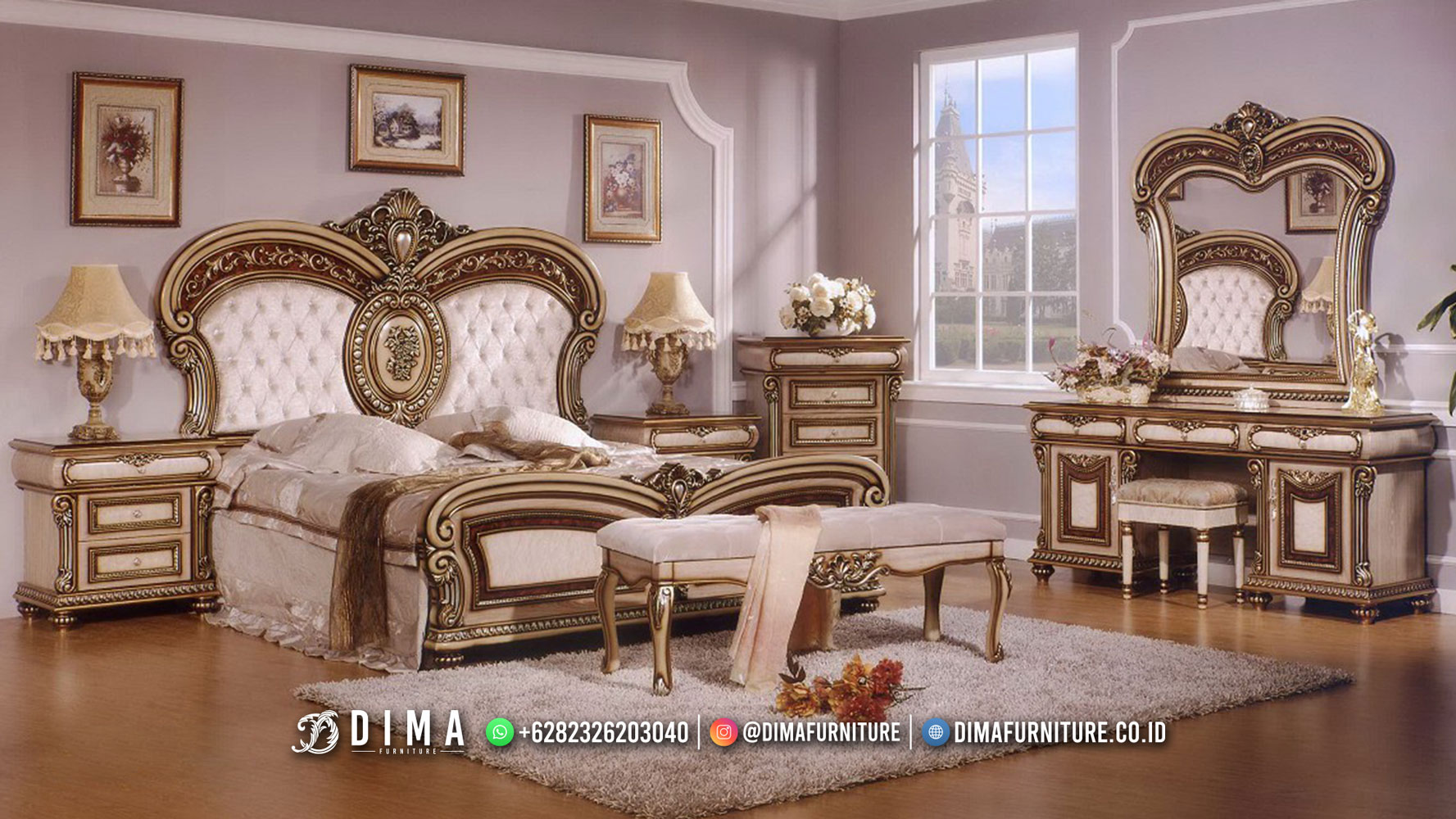 Koleksi Kamar Set Mewah Klasik Design Furniture Murah Terbaik BM498