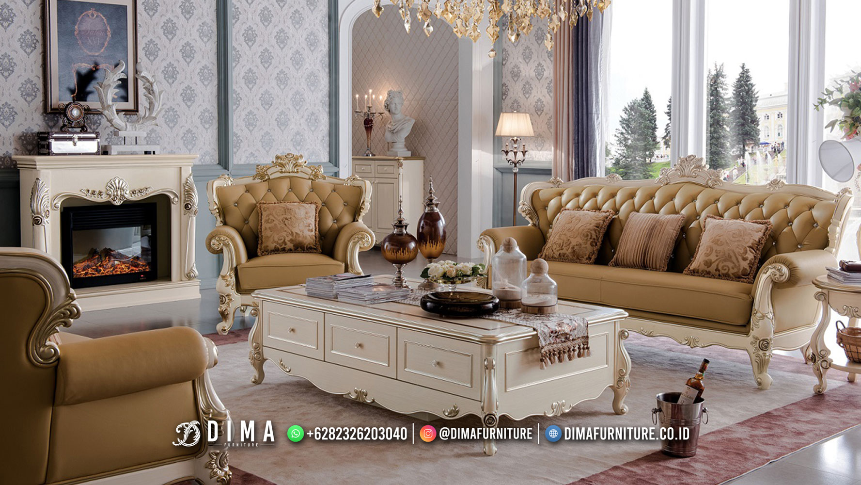 Jual Sofa Tamu Mewah Terbaru Luxury Classic Duco Color BM541