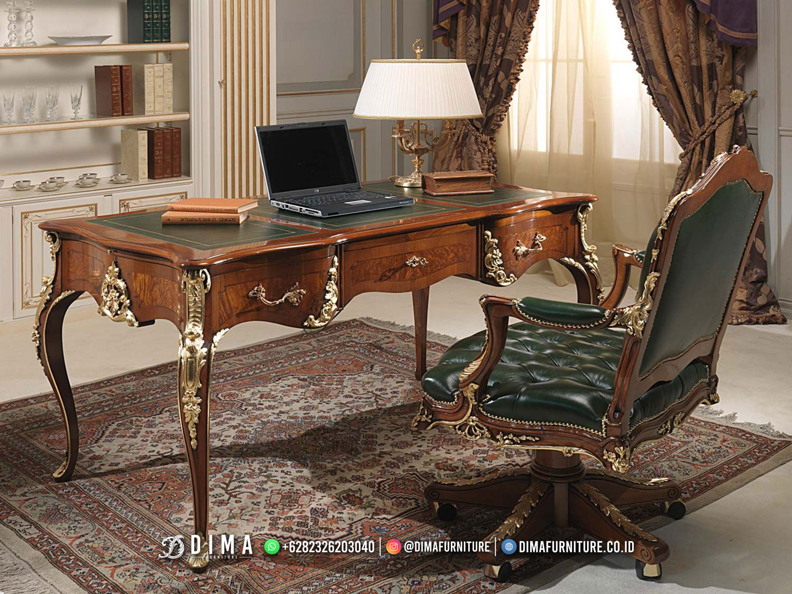 Best Sale Meja Kantor Mewah Jati Jepara Luxury Furniture Murah BM566